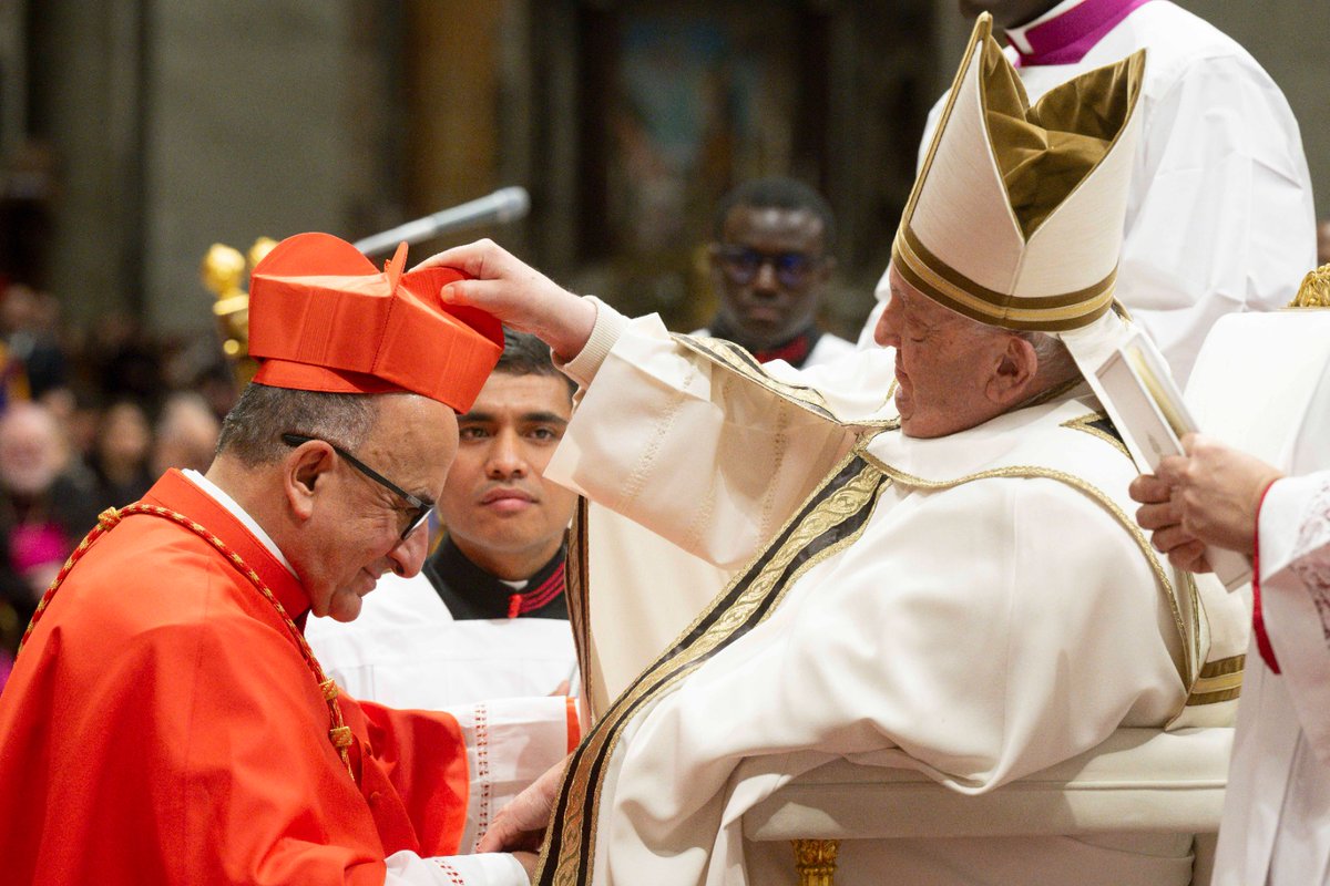 ¡Un hito para el país! 🙌🇨🇱🕊️ Monseñor Fernando Chomali, Arzobispo de Santiago y Gran Canciller #UC, fue creado Cardenal por el Papa Francisco y se transforma en el noveno cardenal de la Iglesia Chilena. "Saludamos al nuevo Cardenal Chomali en la Galería Lapidaria del Palacio