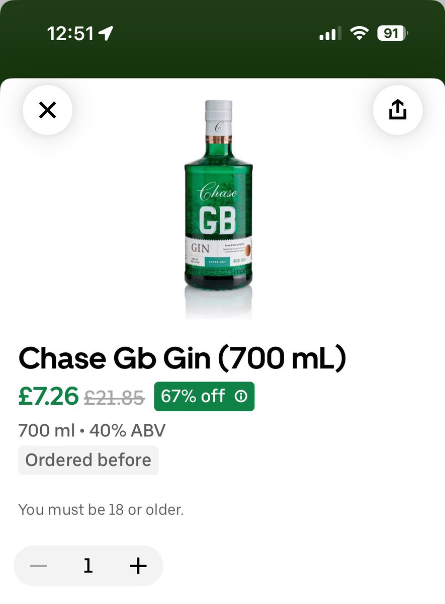 Waitrose via Ubereats - this is not a scam. I ordered it yesterday thinking it would get cancelled or I’d be charged full price but nope. £7.26 a bottle, granted you may have to pay a delivery charge and some random fees. They’ve even got bottles of wine for £2.50 😳