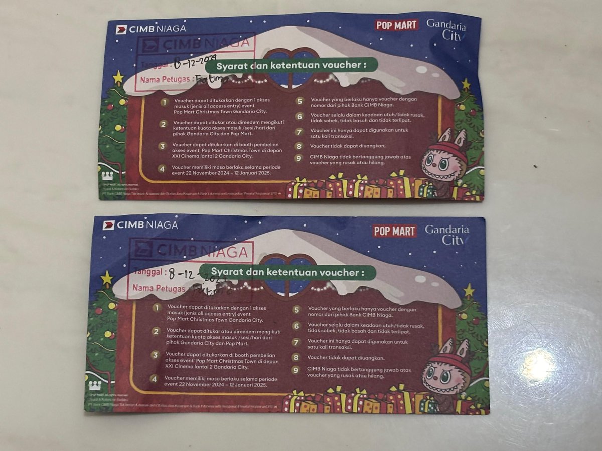 PragmateesFtbl's tweet photo. dijual voucher tiket all access entry pop mart Gandaria City ‼️‼️

Rp140.000 saja untuk 1 Voucher.

#Ticket4Sale #Sale Labubu 
Dik Malay Ramadan #AmorimOut https://t.co/XjiaP4qV20
