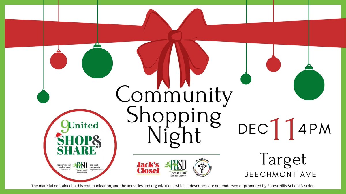 Please join us Wednesday night! We would love to our  <a href="/FHSchools/">FHSD</a> families at Target!