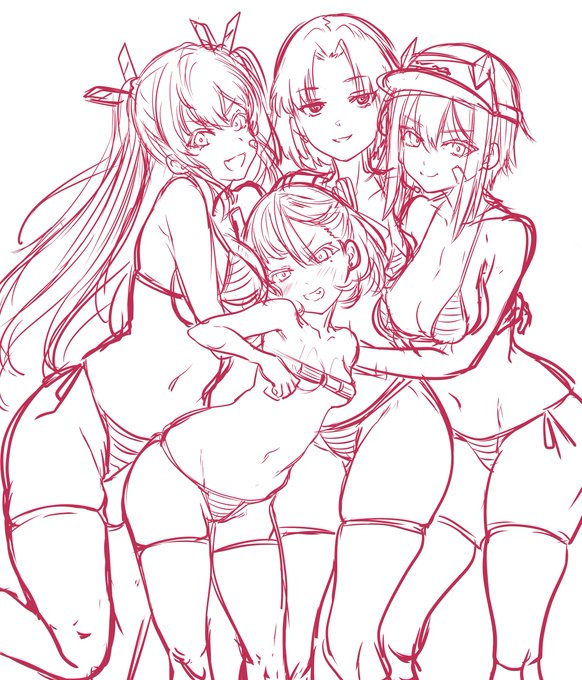 シュエン&メティス3人組マイクロビキニ 