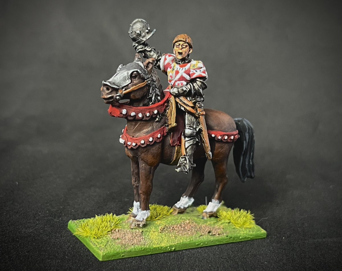 winston_ab_rees's tweet photo. Richard Neville, 5th Earl of Salisbury 1400–1460, Yorkist stalwart, executed following the Battle of Wakefield. Father to Warwick the Kingmaker. 

Perry miniatures 28mm metal. The heraldry was a pain but worth it! https://t.co/emGbGo5Tyr