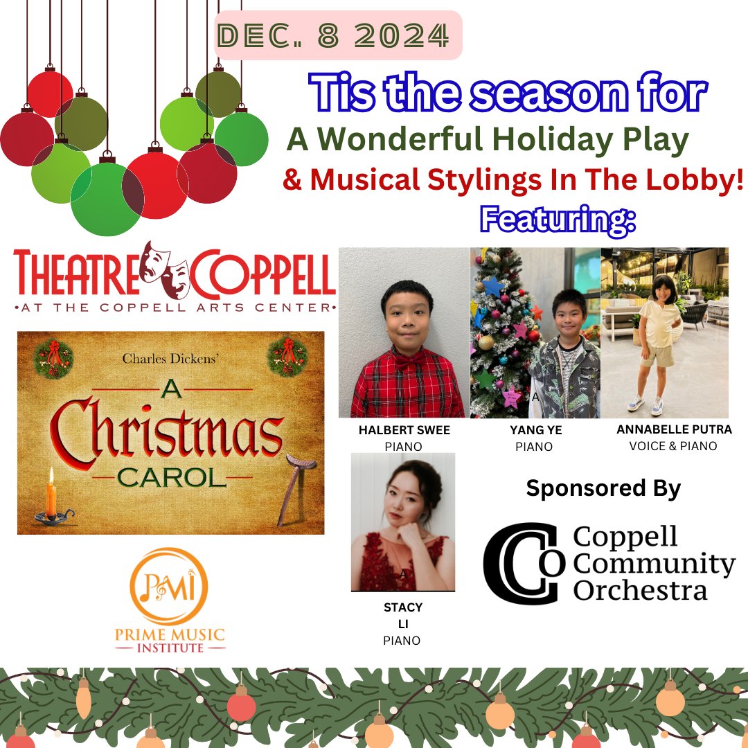 Theatre Coppell (@theatrecoppell) on Twitter photo 🎉So excited for today's lobby entertainment at <a href="/coppellarts/">Coppell Arts Center</a> courtesy of Prime Music Institute in coordination with <a href="/CoppellCommOrch/">Coppell Community Orchestra</a> !🔥 🎉So excited for today's lobby entertainment at <a href="/coppellarts/">Coppell Arts Center</a> courtesy of Prime Music Institute in coordination with <a href="/CoppellCommOrch/">Coppell Community Orchestra</a> !🔥