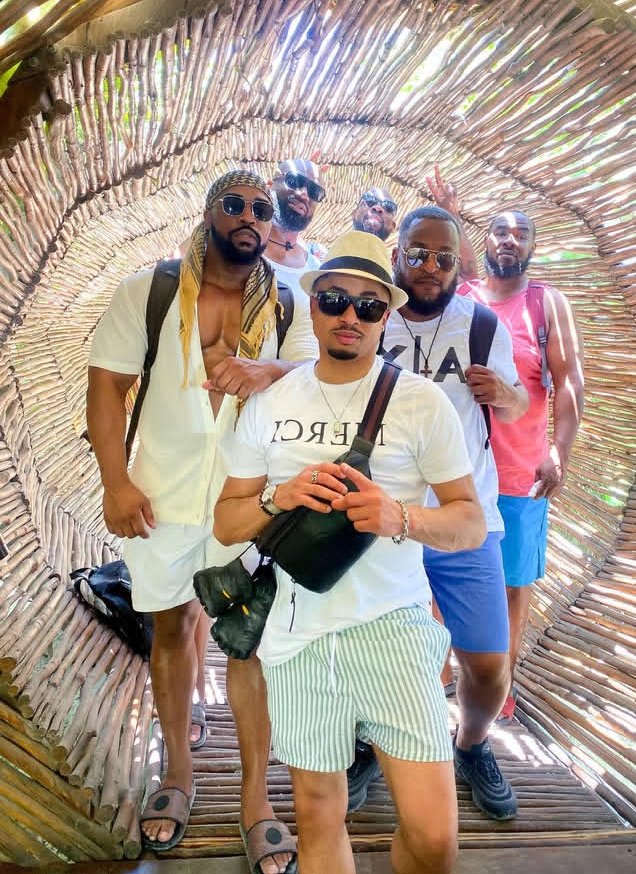 A wad of chewing gum stuck under a table.