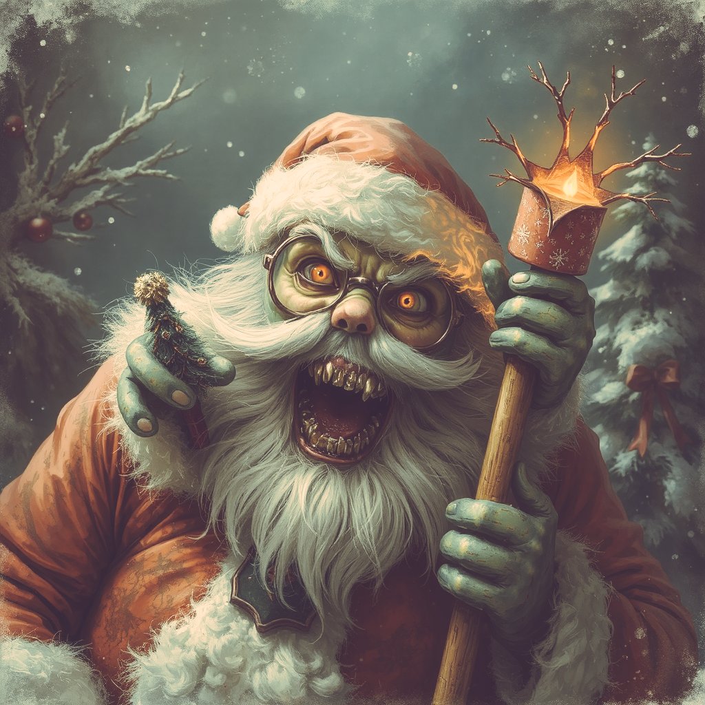 AndFlukey's tweet photo. @notblametruth @Activision Any vacancies available? I believe I could do your job and save you even more money... I did this with a free app and #santa has even more fingers 🤣👏👏👏  "that's what we're going for right less military more mutants and fantasy #bo6 https://t.co/cvFTbAafX3