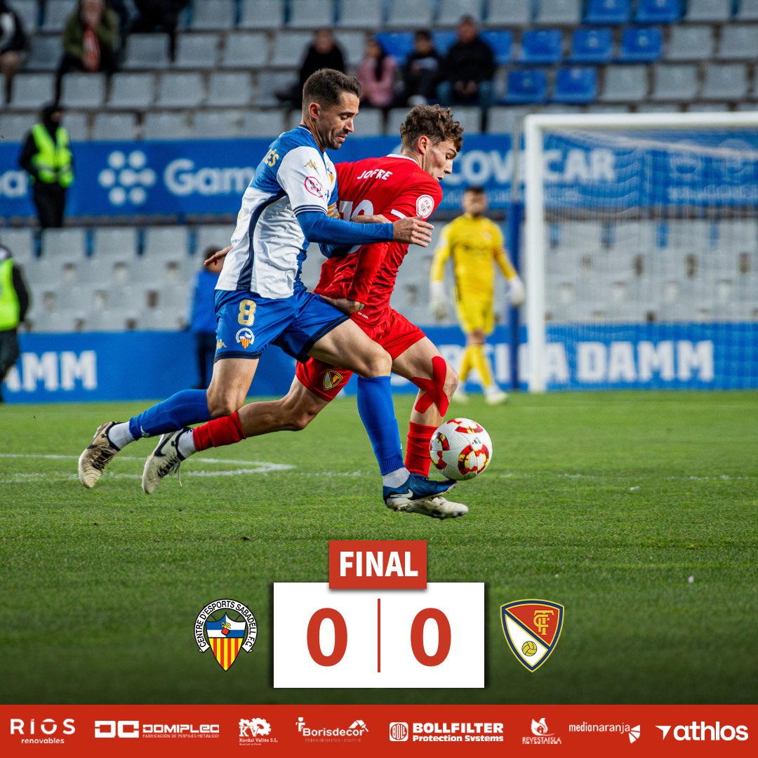 TerrassaFC's tweet photo. 📣 FINAL A #SABADELL

🔴 Empat del @TerrassaFC a la Nova Creu Alta del #CESabadell (0️⃣-0️⃣)

📺 𝗥𝗘𝗩𝗜𝗨 𝗘𝗟 𝗣𝗔𝗥𝗧𝗜𝗧
📡 @esport3 i @FootballClub
👉 https://t.co/DmOW43mdKp
☁️ #ToquemElCel

(📸: @MFerretvisuals) https://t.co/1zhLj5j5mx