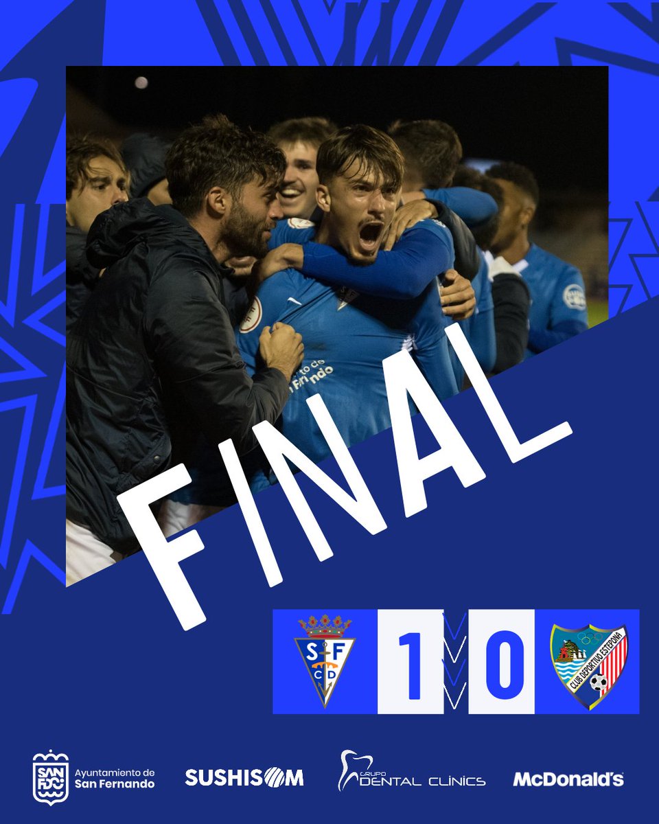 ✅ ¡FINAAAAAAAAAAAAAAL! ¡VICTORIAAAAAAAAA! 

1️⃣ <a href="/SanFernando_CD/">San Fernando CD</a>
0️⃣ <a href="/CDEstepona/">C.D. Estepona</a> 

#SanFernandoEstepona