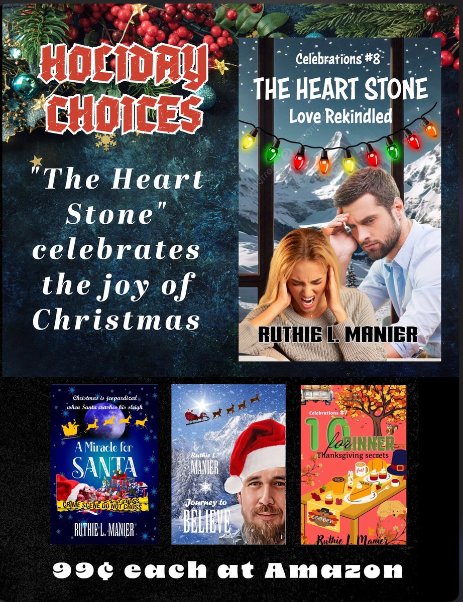Four holiday reads from my Celebrations Collection I know you will enjoy🎈free on KU 🎈.99 cents ebook also available in print. Link:

amazon.com/dp/B0CMMR7YK4