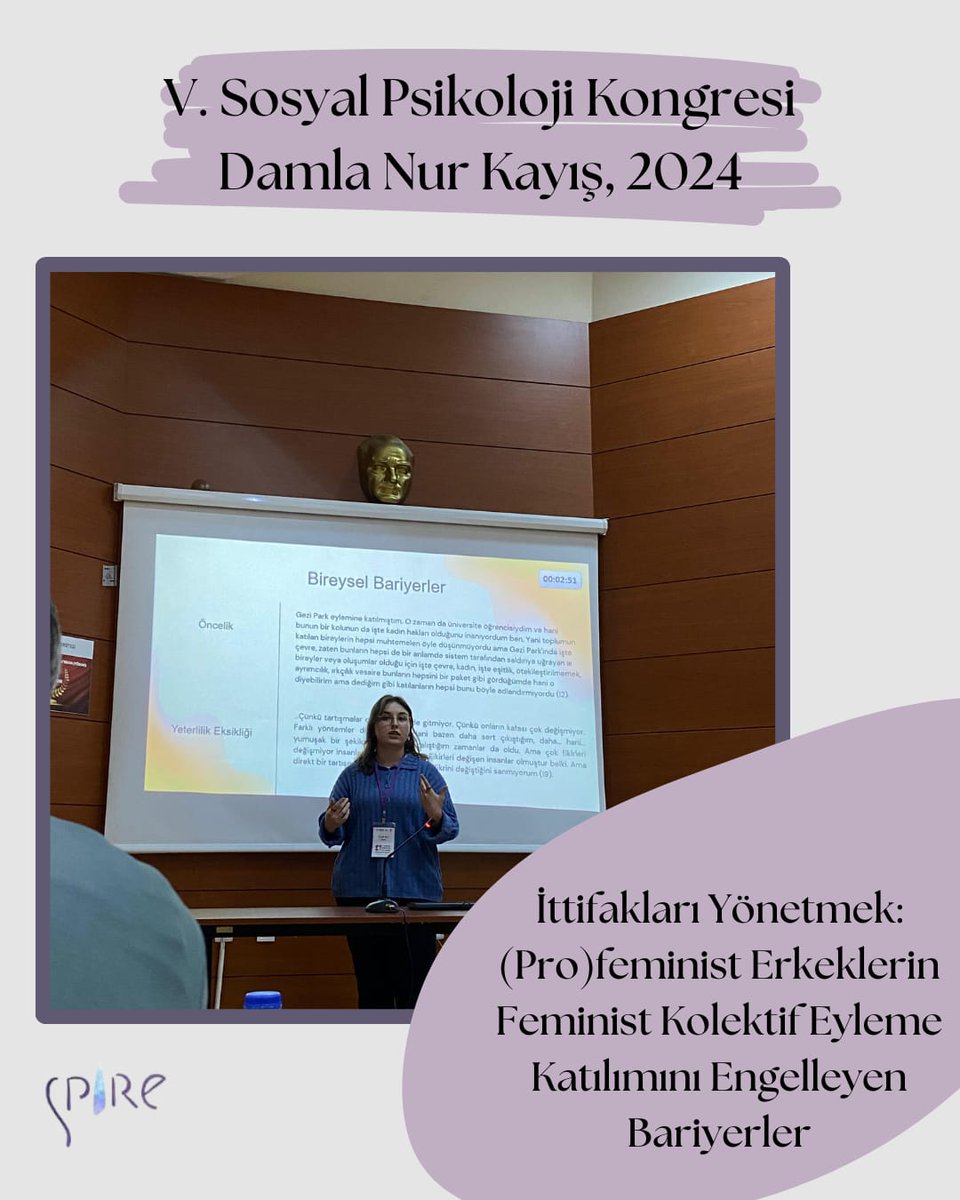 aybuspirelab's tweet photo. Lab araştırmacılarımızdan Ece Ceren Akkaya ve Damla Nur Kayış V. Sosyal Psikoloji Kongresi'nde sözel veri sunumlarını  gerçekleştirdiler. 🍀 https://t.co/TLHln5atMW