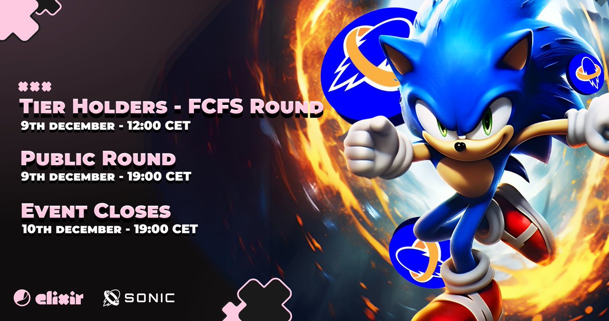 ⏰ The presale starts tomorrow at 12:00 CET!

9th December - 12:00 CET: Tier Holders - FCFS Round
9th December - 19:00 CET: Public Round
10th December - 19:00 CET: Event Closes

⚡ Don’t wait—make sure you’re registered and have completed your KYC ahead of time to secure your