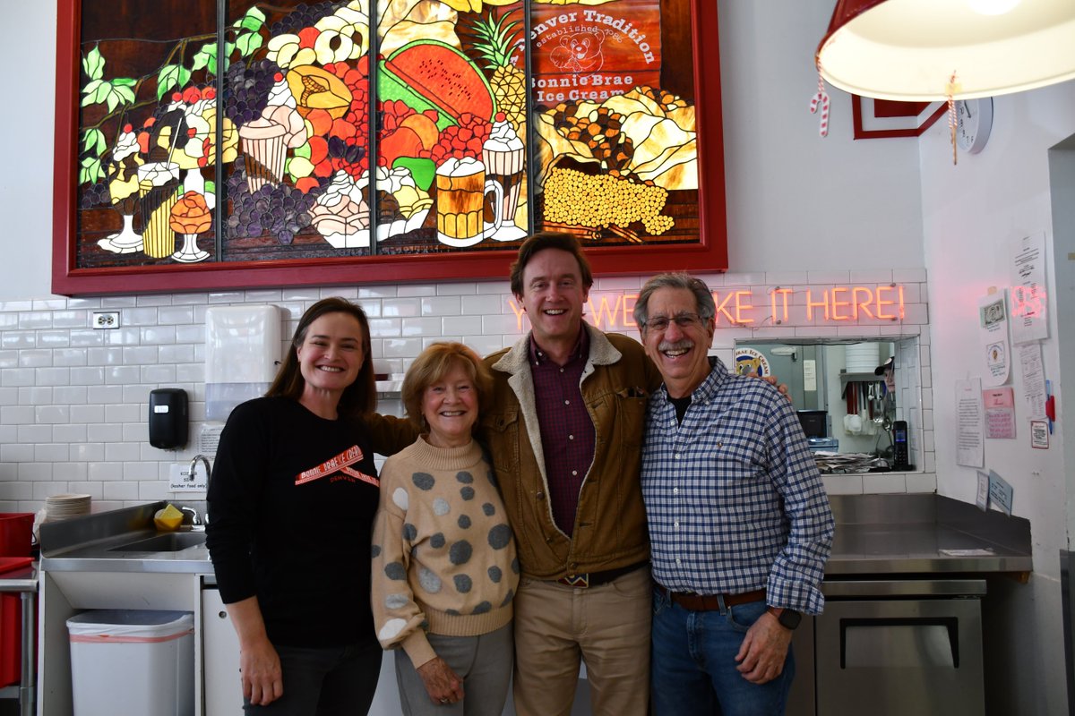 DenverOED's tweet photo. Last week, we celebrated and got the scoop on 36 new Legacy Businesses with @denversmayor! 🎉 The celebration was held at Bonnie Brae Ice Cream, a family-owned business newly designated as a Denver Legacy Business. 🍦

See the full list of businesses: https://t.co/sanQjqgBjl. https://t.co/wlPdb5EK9A