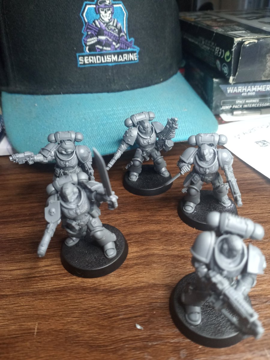 Started assembly on my Blood Angels Death Company army! 

Got 1st squad done, only a TON left to go!

#warhammer40k