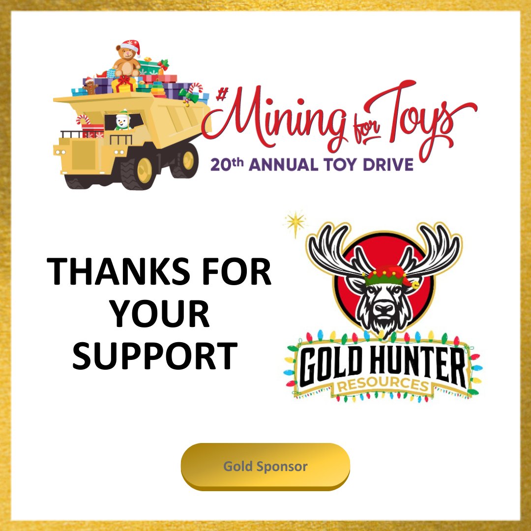 MiningForToys's tweet photo. A big round of applause for @goldhunter_HUNT for their fantastic GOLD sponsorship of #MININGFORTOYS! Your support is creating memorable moments for our community.
Join the cause and donate today: https://t.co/wgJ2i8H3Z5
#LMCB #VancouverChristmasBureau https://t.co/cRcasEY11i