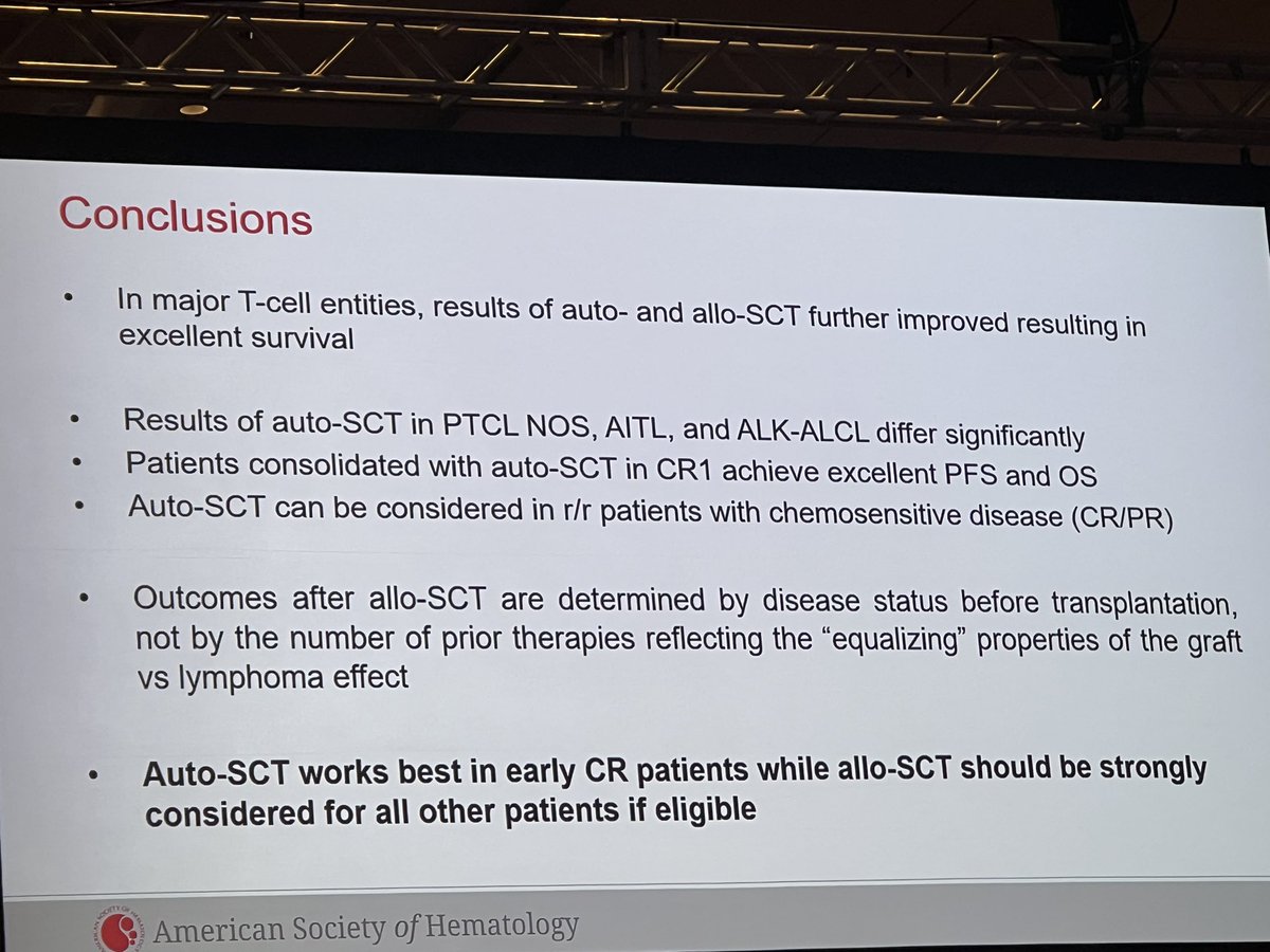 Yazan Samhouri MD (@yazansamhouri) on Twitter photo #lymsm #ASH24 
 <a href="/TheEBMT/">The EBMT</a> lymphoma working party analysis of auto and allo SCT for PTCL. Given paucity of data, It’s important to see this real world data to support current practice. ASCT in CR1 is important and allo-SCT can save lives in relapsed setting
<a href="/lymphomahub/">Lymphoma Hub</a> #lymsm #ASH24 
 <a href="/TheEBMT/">The EBMT</a> lymphoma working party analysis of auto and allo SCT for PTCL. Given paucity of data, It’s important to see this real world data to support current practice. ASCT in CR1 is important and allo-SCT can save lives in relapsed setting
<a href="/lymphomahub/">Lymphoma Hub</a>