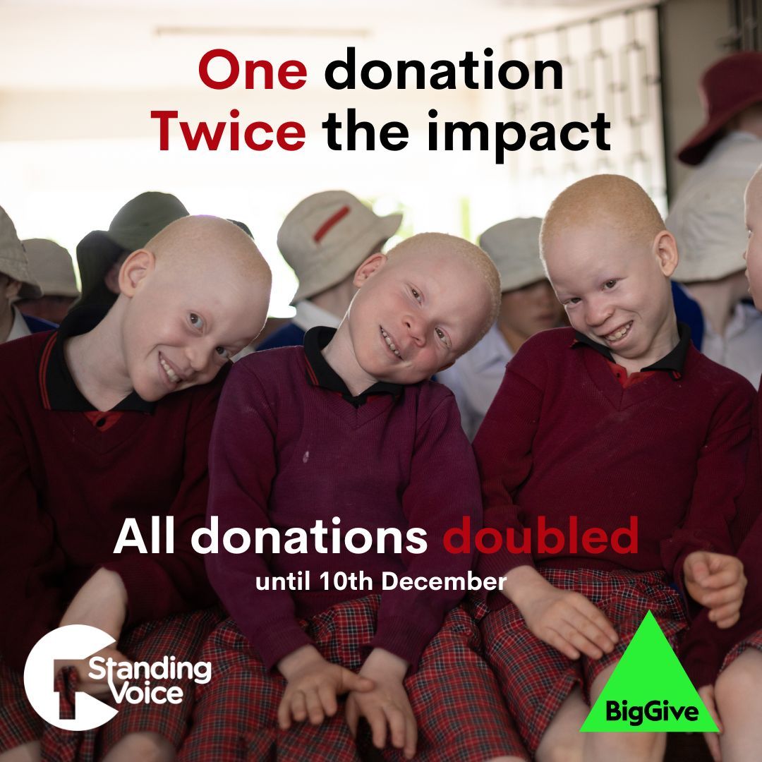 Children with albinism are being left behind. Here's how YOU can help change the narrative 👉 For the next 5 days, every donation to SV will be DOUBLED by a generous donor &amp; have TWICE the impact for each child with albinism we support. Donate here ➡️ buff.ly/418GxDy