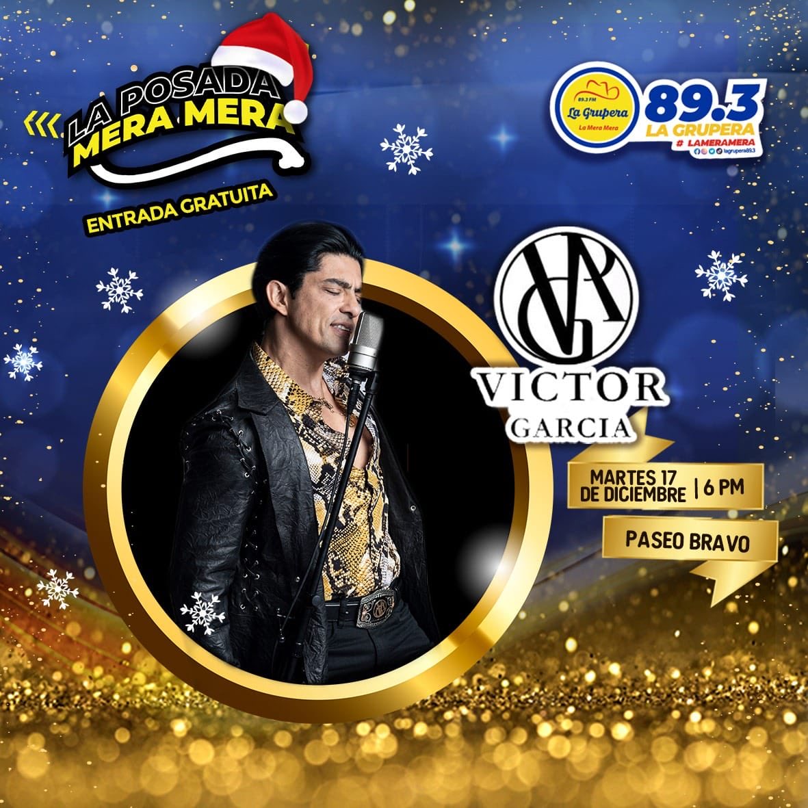 gdlfansvg's tweet photo. No se pierdan de disfrutar del gran talento de ⁦@VictorGmusica⁩ este 17 de diciembre en paseo bravo en Puebla invita ⁦@lagrupera893⁩ https://t.co/zgV3czcEfo