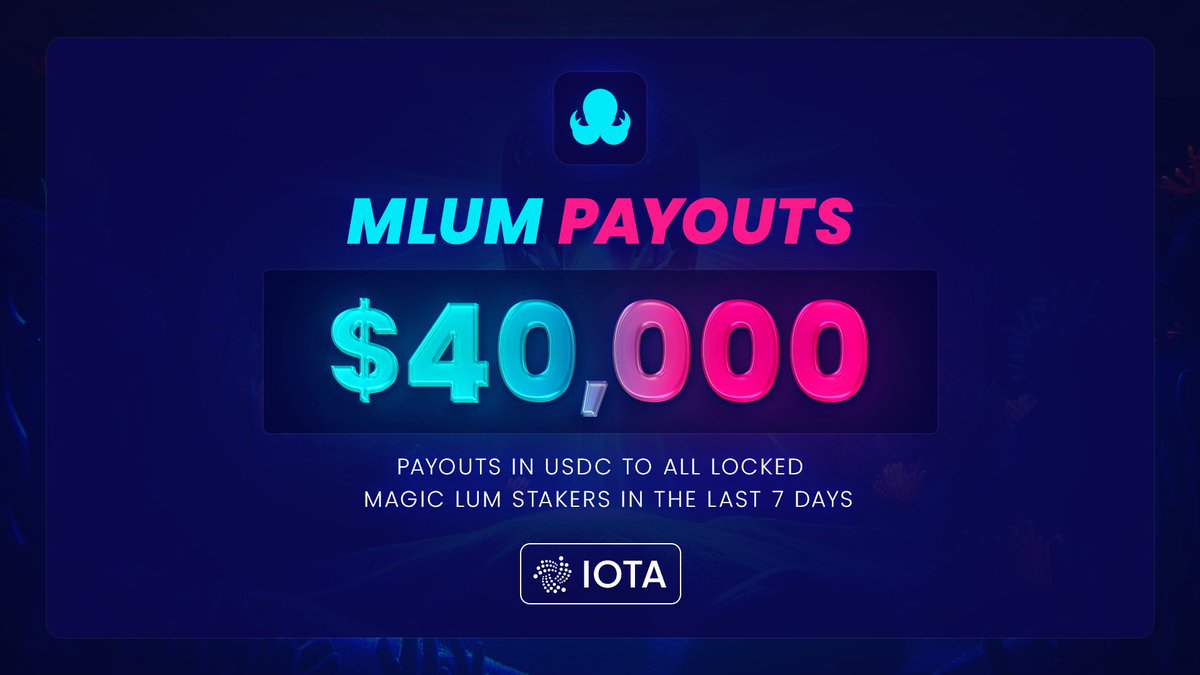 Last week was great for $MLUM holders!

We distributed ~$40,000 to $MLUM stakers 

Are you staking yet? 👀