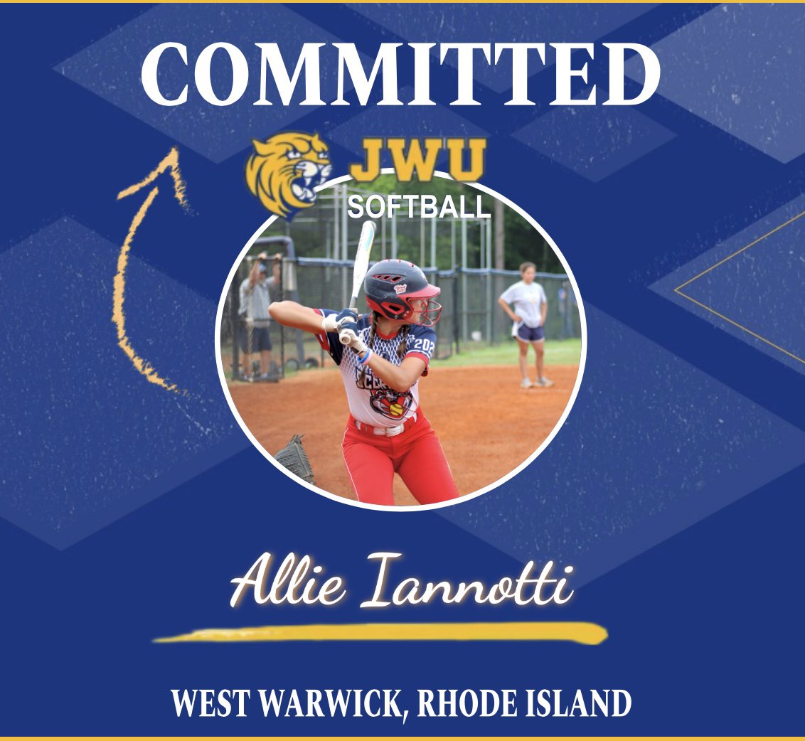 So excited to announce my recent commitment to JWU!! Thank you to my family, coaches, and teammates who have supported me along the way, and thank you Coach Leo for this exciting opportunity! Go Wildcats 💙💛
<a href="/jwupvdsoftball/">JWU Softball</a> 
<a href="/FallonScorpio/">Fallon Scorpio</a> 
<a href="/ECSNational/">East Coast Scorpions 18 National</a>