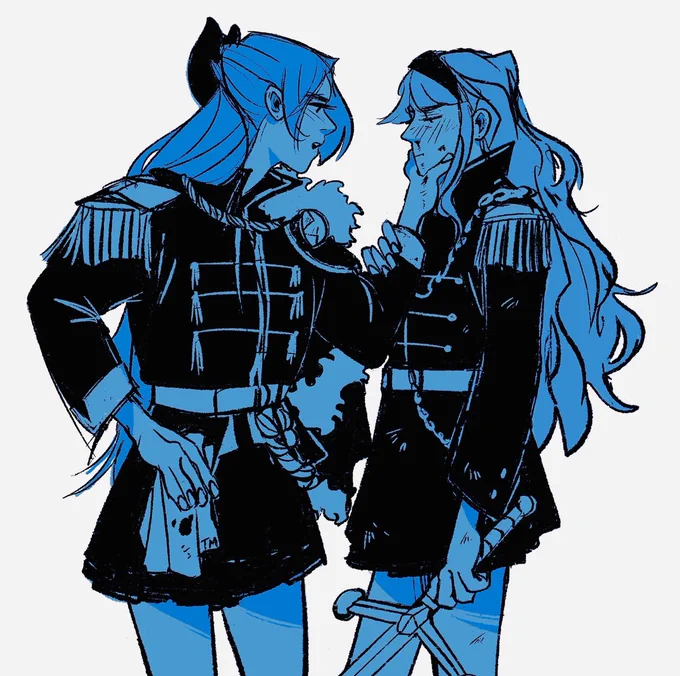 A quick #mayakuro doodle for  during our anniversary a couple months ago  #RevueStarlight #スタァライト 
