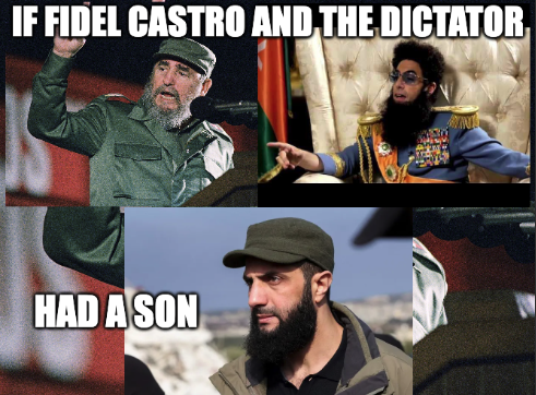 I didn't say that Muhammed Golani is the lovechild of Fidel Castro and The Dictator, but ...