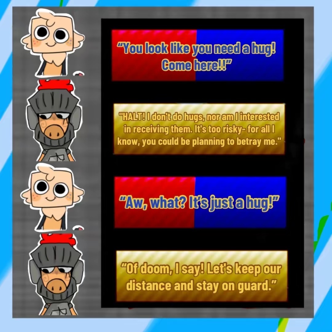 oddishapedalien's tweet photo. Part 1- Dandy’s World OC Interactions (posted this on my TikTok 👍)

#dandysworld #artist #chess #chesscommunity #chesspieceoc #knight #knightchess #art #dandysworldoc #originalcharacter #ocinteractions #ocmeetscanon #dandysworldcommunity #roblox #rodger #shrimpo #flutter #goob https://t.co/wIpxvBHikE