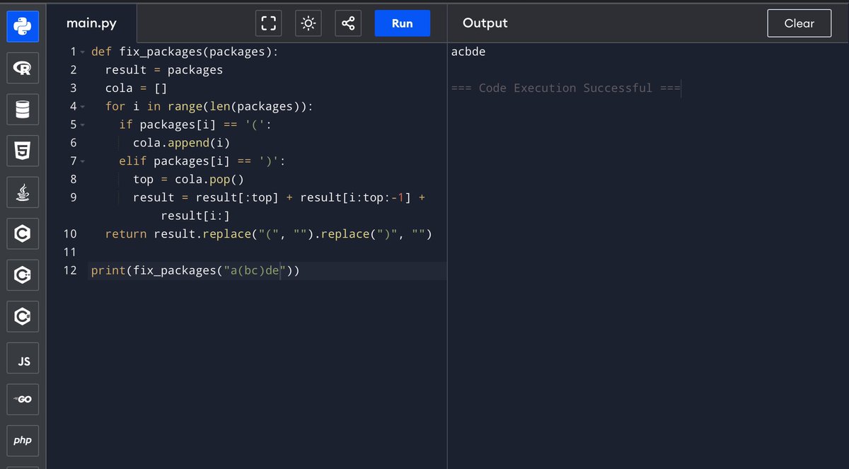 ugulberto's tweet image. @midudev otro error en el advent!
Al final me vas a tener que pagar por debugging jajaja
Parece que lo que falla son los list slices, porque el código da una salida incorrecta en el adventjs pero luego en otro compilador da bien.
Muy chulos los retos igualmente!
#adventjs
