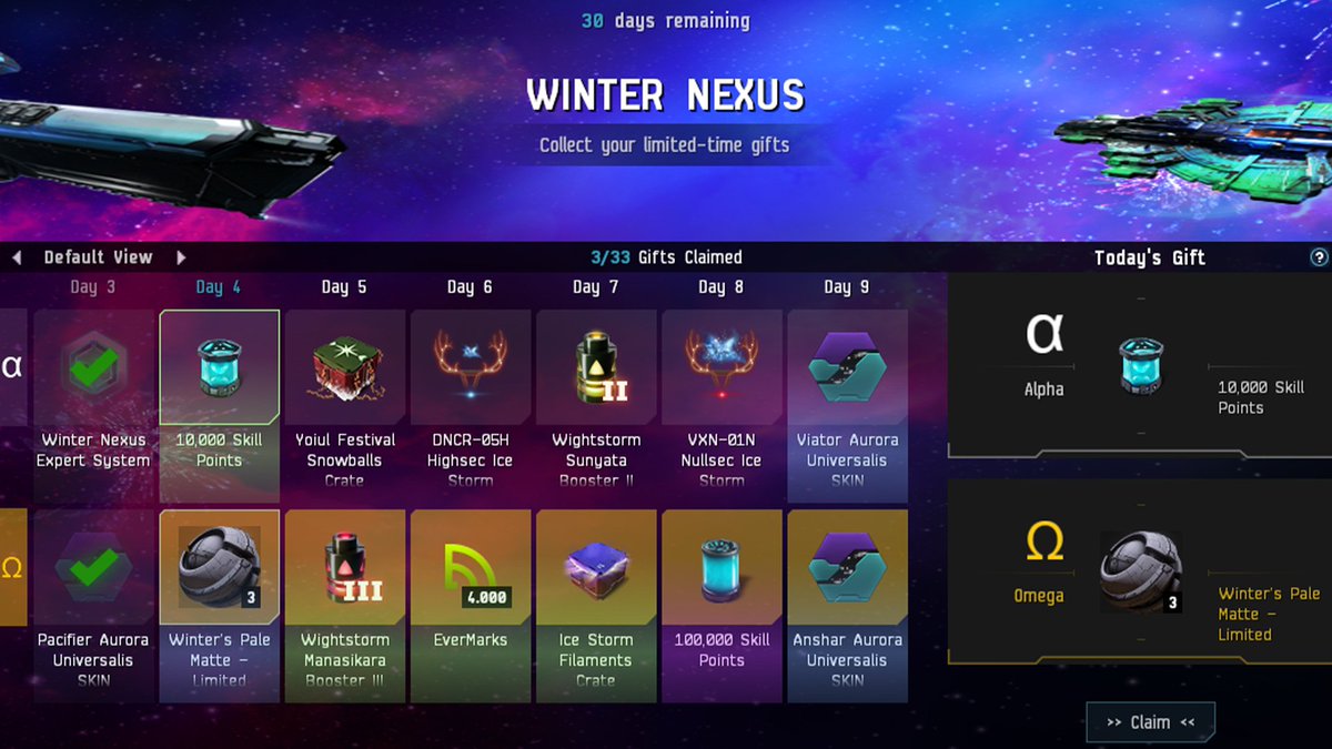 Don't miss out! You have until January 7 to claim your rewards.

#EVEOnline #Tweetfleet