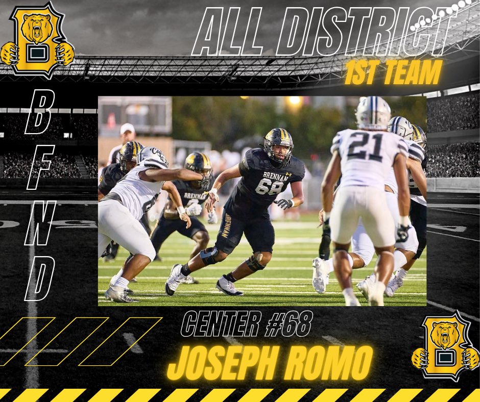 CONGRATS <a href="/JosephRomo68/">J͟o͟e͟</a> 

1ST TEAM ALL DISTRICT CENTER 

#BFND #STUDACES #AllDistrict 

<a href="/NISD_Athletics/">NISD_Athletics</a> 

<a href="/BasoreCoach/">CoachBaz</a> <a href="/CoachRitcheyFB/">Jordan Ritchey</a> <a href="/JeffHoweth7/">Jeff Howeth</a>