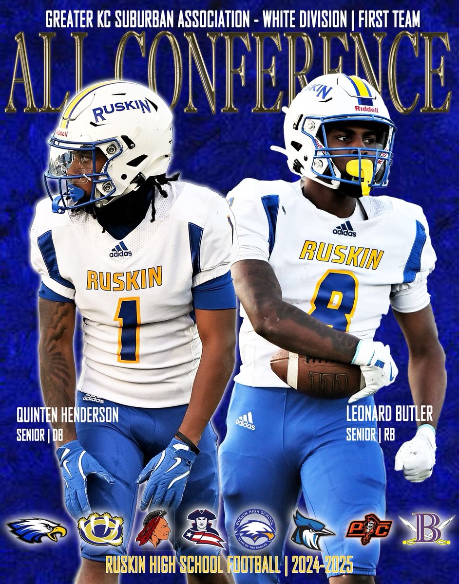 RuskinFootball's tweet image. Congrats to these Eagles making Suburban Conference White Division First Team!