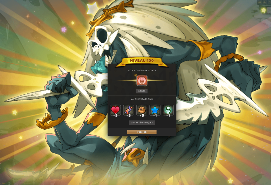 Hoplé, screenshot obligatoire du petit up 100 !