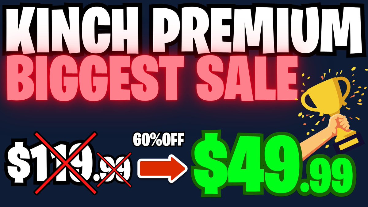 🚨 BIGGEST SALE OF KINCH PREMIUM 🚨

✅ 1 FULL YEAR Unlimited Access
📉 60% Off!
🏆 6 Insane Products You Need For 400+ Tournaments

Only runs until Friday so lock it in now! premium.kinchanalytics.com/1-year-unlimit…

🎁 Giving away FREE to 3 players: Retweet, Like, Tag your Trio