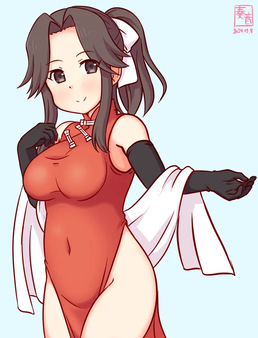 「提督、もうすぐ夜。え、これですか? 夜に備えています…」#艦これ版真剣お絵描き60分一本勝負_20241208#神通 