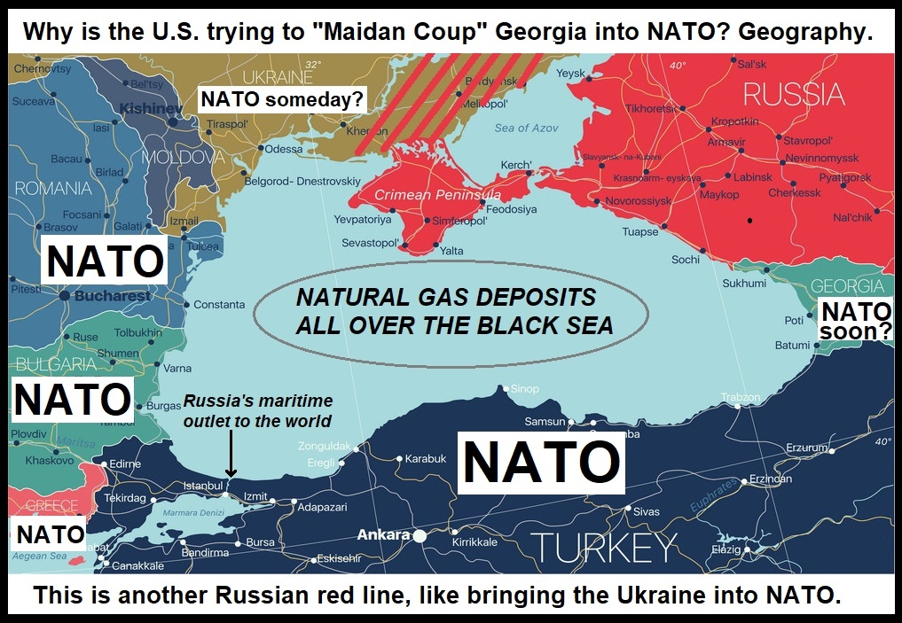 Matt_Bracken48's tweet photo. @FromKulak And don't forget that maritime treaties notwithstanding,  Russian ships only transit the Bosporus and Dardanelles with Turkey's blessing. Push comes to shove, Russia in landlocked in the Black Sea unless it militarily defeats Turkey. https://t.co/8MbNiZ0hVB