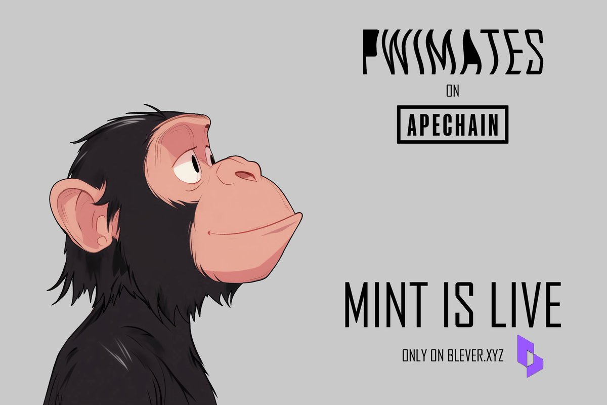pwimates's tweet photo. Mint is Live!!

Mint your pwimates only on @bleverxyz !

Link:

https://t.co/mmOPPZNeVB

Not-so-good art on ape chain 🤝 Stay safe on links, fwen https://t.co/iMZyoFfmM6