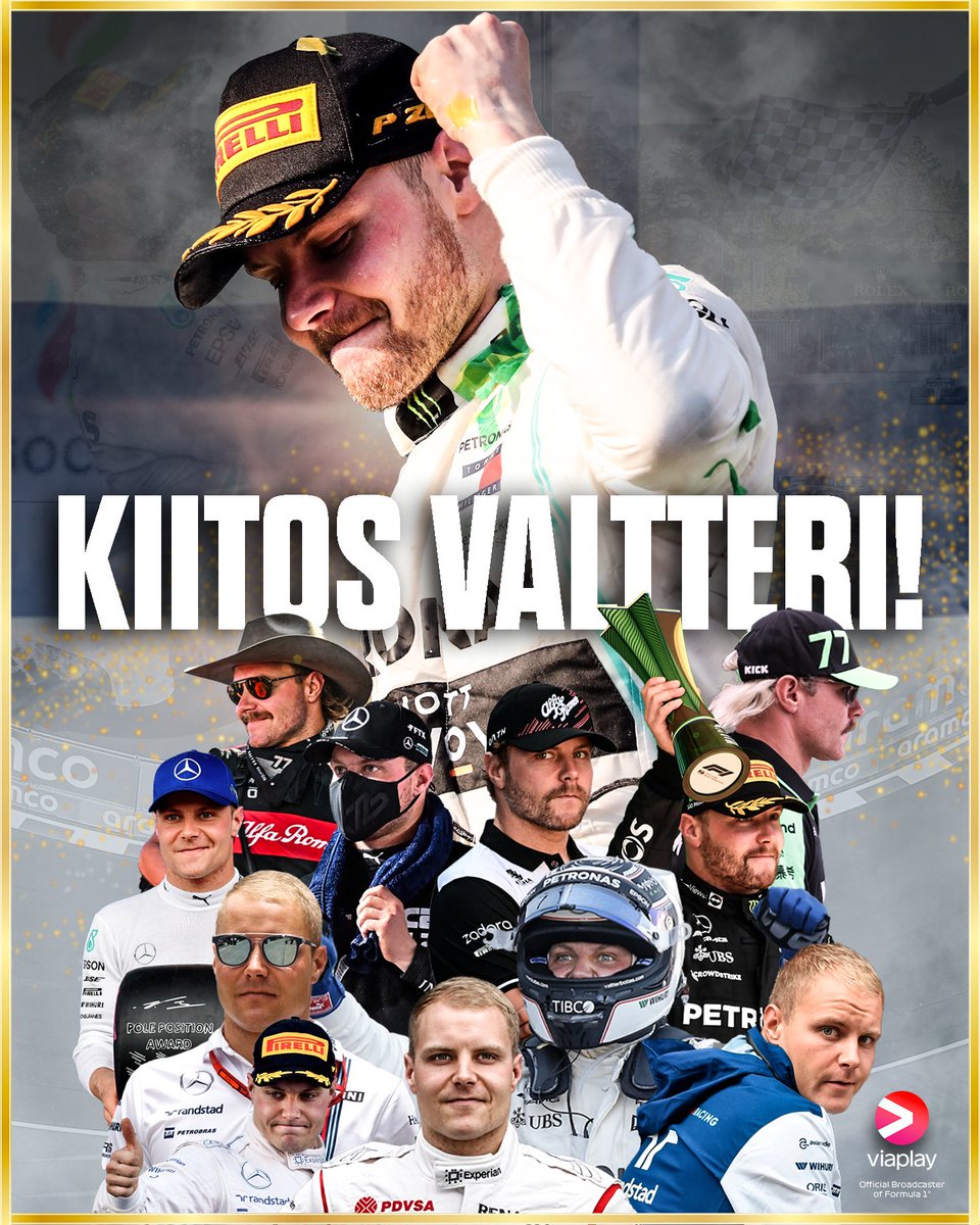 ViaplayUrheilu's tweet photo. KIITOS VALTTERI! 👏🔥

12 kautta, 10 voittoa, 20 paalupaikkaa. 🏆

Yksi hieno F1-ura tuli tänään, ainakin toistaiseksi päätökseen, kiitos kaikista unohtumattomista hetkistä, joita tarjosit suomalaiselle F1-kansalle!

#ViaplayF1fi @ValtteriBottas https://t.co/nnH6BY5seb