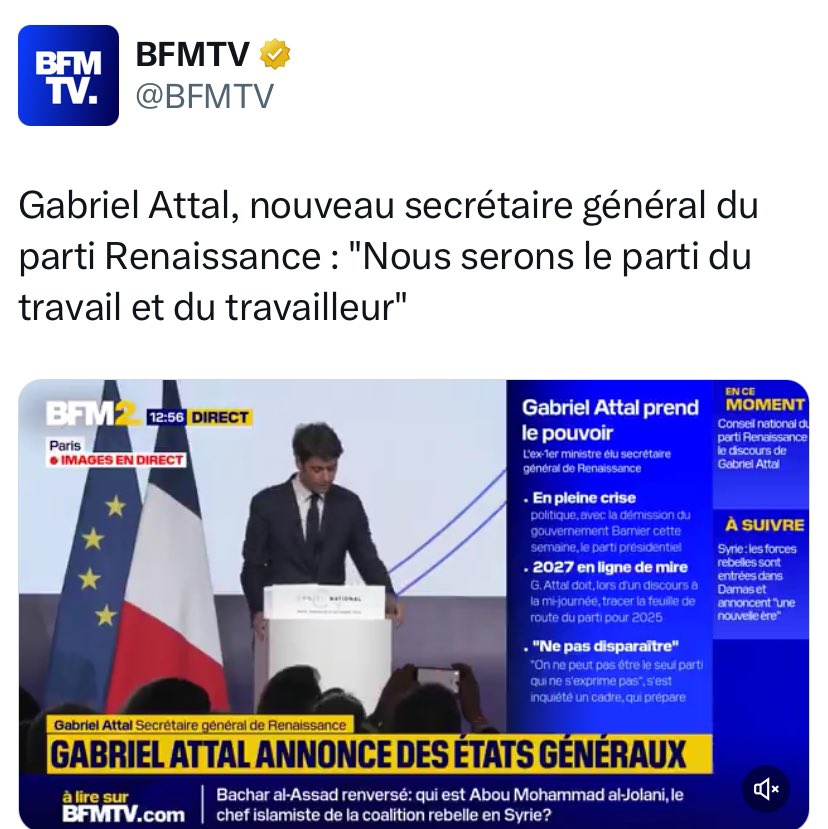 realmarcel1's tweet photo. Gabriel Attal qui est millionnaire sans avoir jamais travaillé veut devenir le chef du parti du travail et du travailleur
C’est toujours ceux qui en font le moins qui en parlent le plus… https://t.co/7eaQn2pPSp