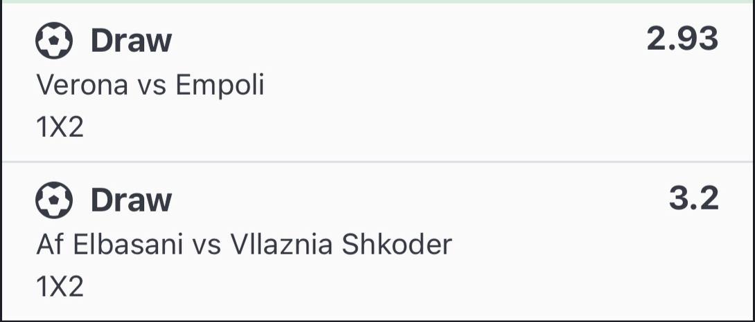 AiProTips2's tweet photo. ⚽️ FREE PARLAY ⚽️

GET BONUSES HERE

22bet 👉https://t.co/CoOu1HxLKa

PARIPESA 👉👉https://t.co/te11sgkC1V

1xbet 👉👉https://t.co/jZKElX8tTO

Fansport 👉👉https://t.co/VSvlyMKldt

Captainsbet👉👉https://t.co/z0OBaVZ2hZ https://t.co/uGc17oyFTU