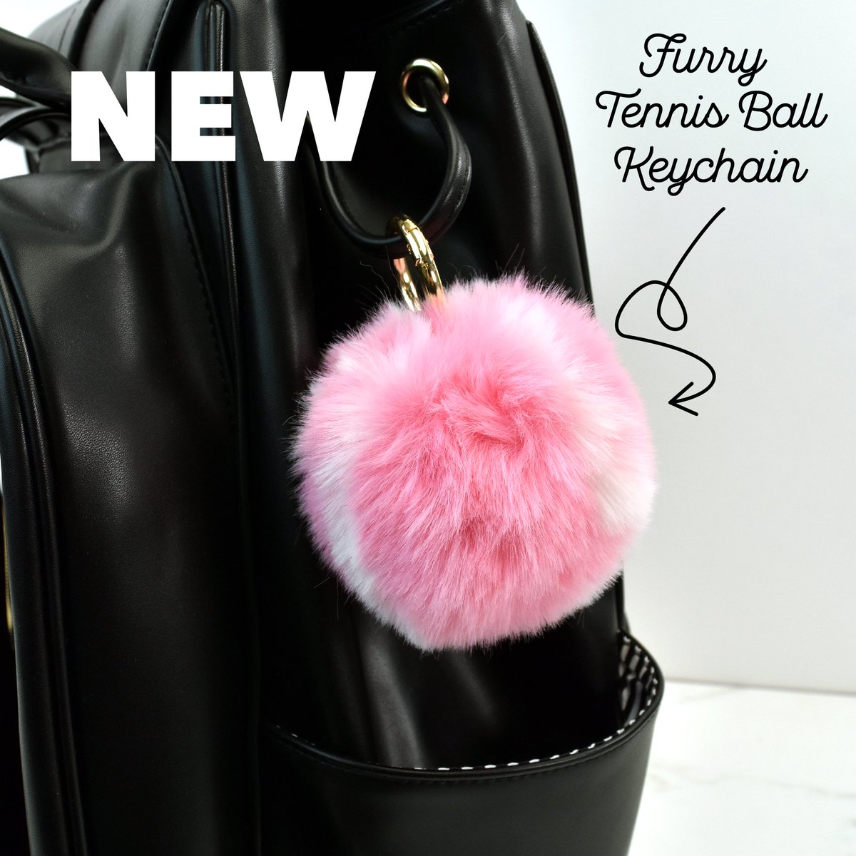 racquetinc's tweet image. 🎾💖 Add a pop of fun to your keys with our adorable new pink furry tennis ball keychain! 🔑✨ Cute, quirky, and always ready to serve some style. Grab yours before they're gone! 💫 #KeychainGoals #FuzzyVibes #TennisLove