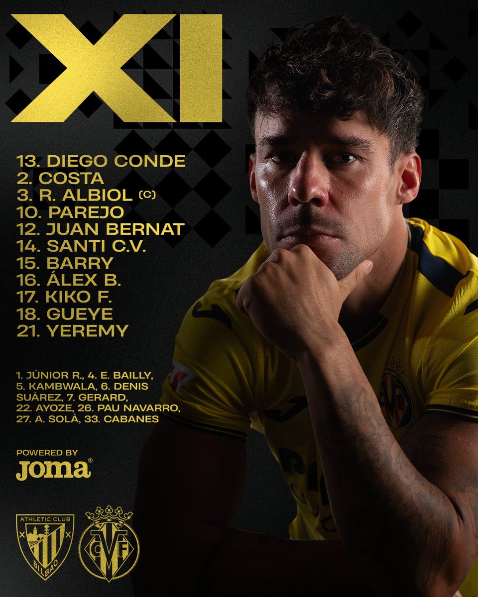VillarrealCF's tweet photo. 🟡 ONCE INICIAL🟡

#AthleticVillarreal