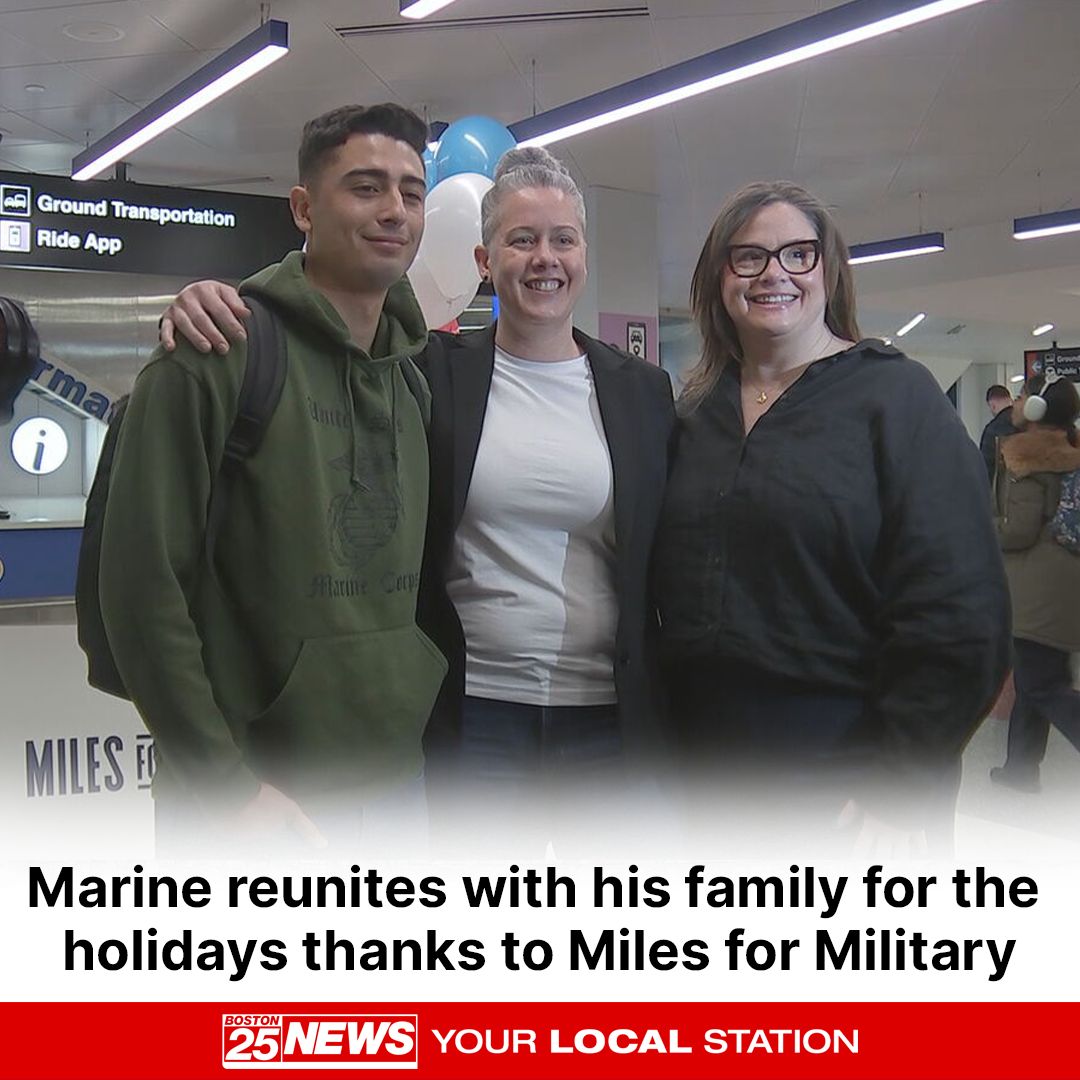 A beautiful moment occurred at Logan Airport on Saturday, as a Marine reunited with his family for the holidays thanks to Miles For Military.

boston25.com/4gmKIjj