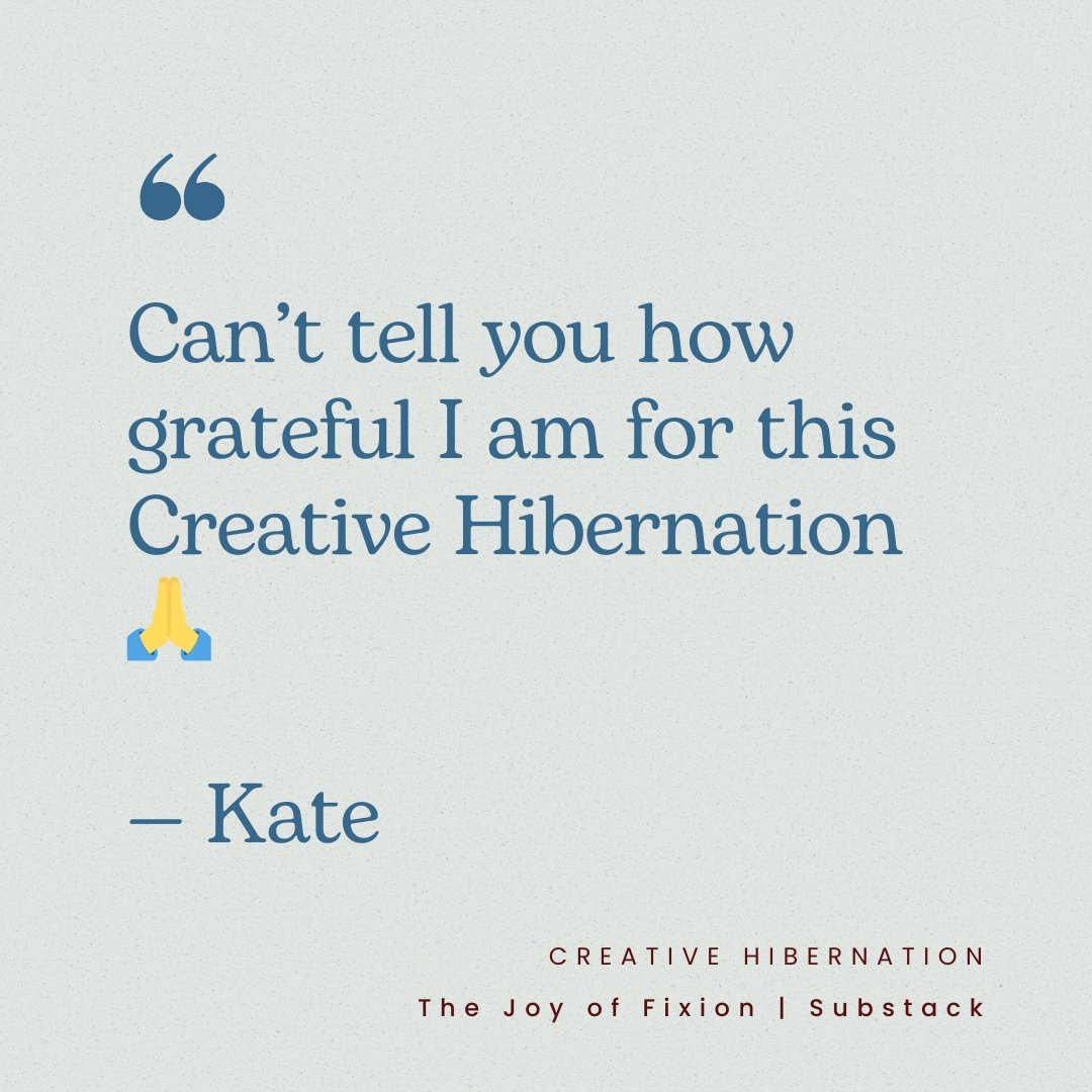 fixioning's tweet photo. We're almost half way through the Creative Hibernation series and it's SUCH a joy to see new ideas flowing, old ideas percolating, and approaches to creativity shifting ❤️ 

Turns out good shit happens when you slow the fuck down...  

Join in here: https://t.co/M2E4qCasQb https://t.co/ut2WYW9WLp