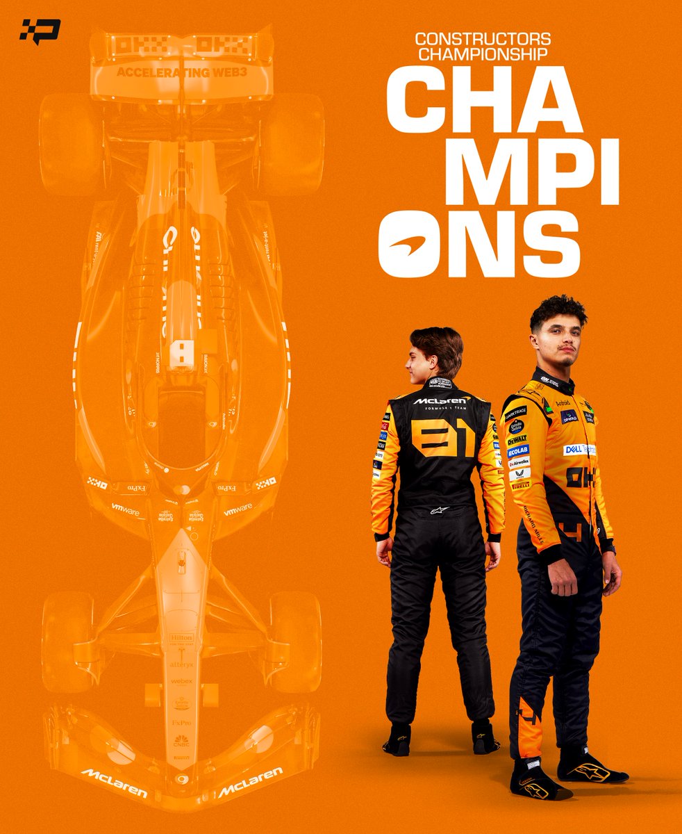 CHAMPIONS 🧡

Huge congratulations to McLaren, who have clinched their first Constructors' title since 1998! 🏆