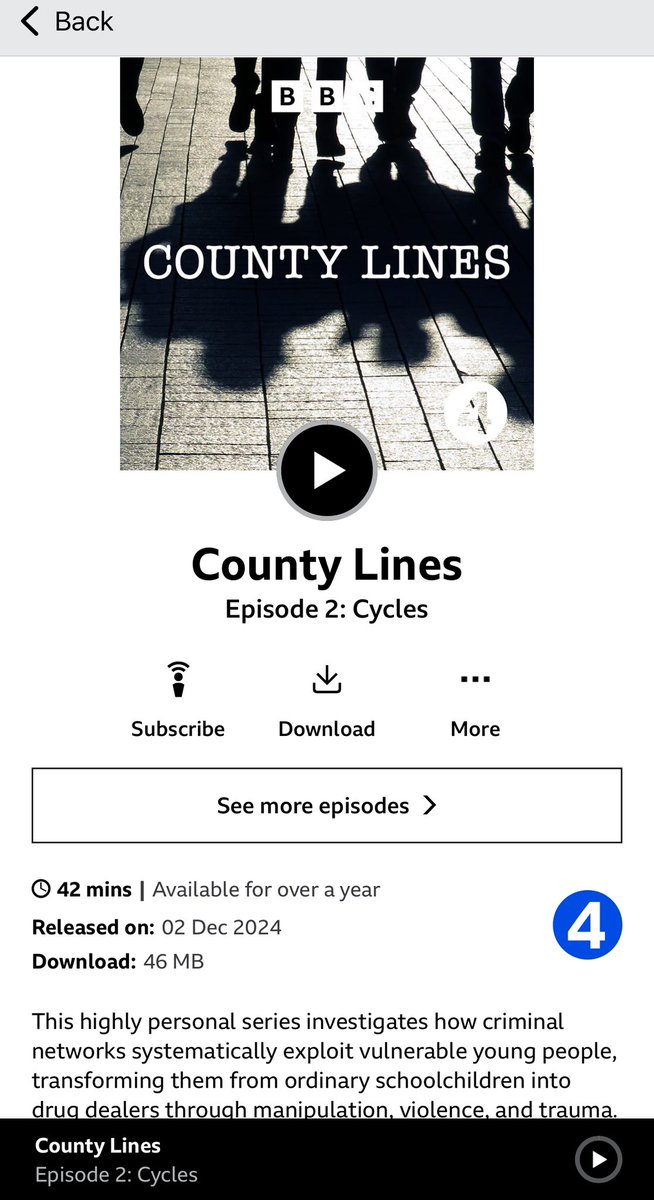 The new series ‘county lines’ on the BBC Sounds app is a highly educational, much-listen series for anyone who regularly reports on the criminal justice system. Tales of parents losing their children to gang related debt bondage are utterly harrowing.
Link to ep 1 below.