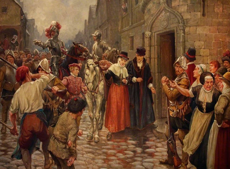 Happy Birthday to Mary, Queen of Scots. Born on this day, 1542, Mary, Queen of Scots was born in Linlithgow Palace.

Queen Mary Brought Captive to Edinburgh from Carberry Hill, 1567
William Brassey Hole (1846–1917), City Art Centre