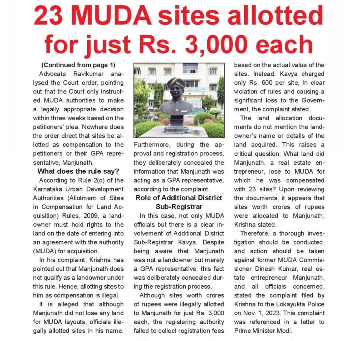 ravikeerthi22's tweet image. 23 sites for 3000₹ for the person who didn’t had any land that was Acquired by MUDA.

#MUDAscam