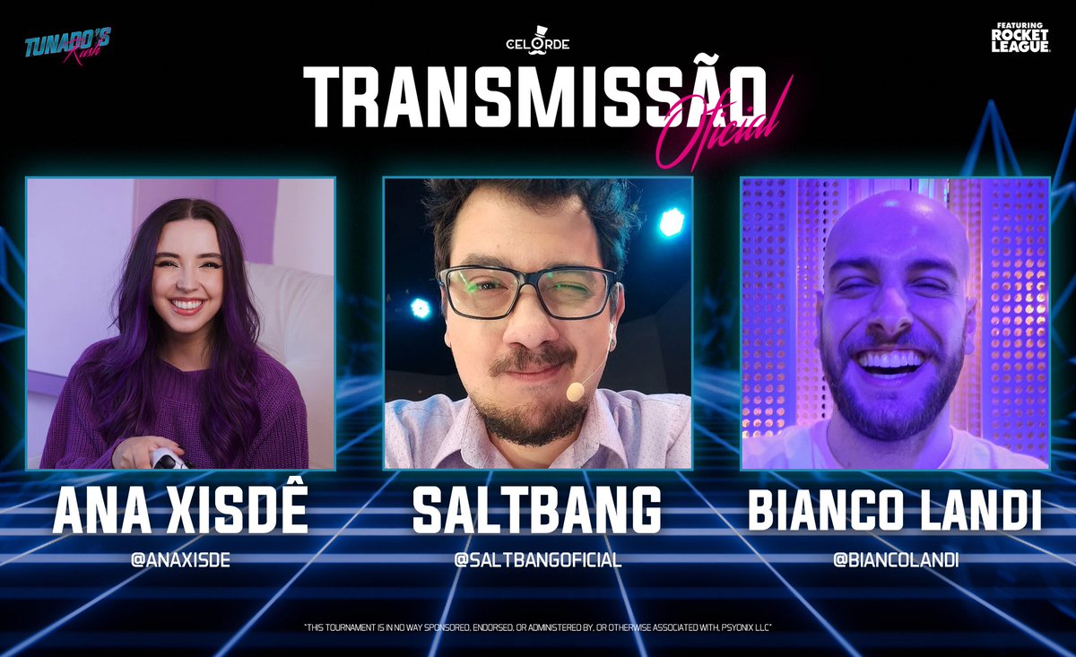 ENTÃO TOMA!

Esse é o trio que vai comandar as finais do TUNADO'S RUSH nesse domingão!

Você confere todas as emoções hoje, em TTV/Celorde