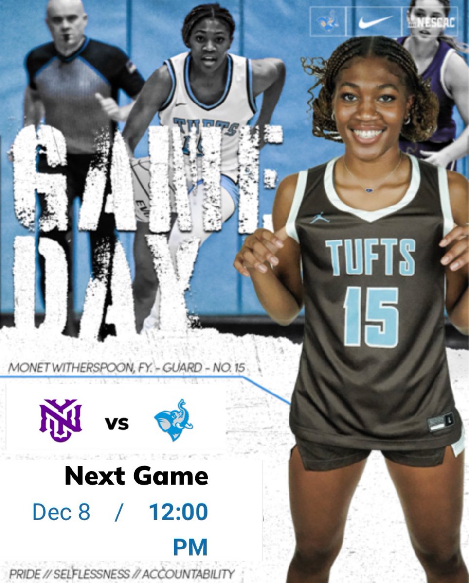 Monet Witherspoon (@monetspoon) on Twitter photo 🆚 NYU
⏰ 12PM / 11 AM CST
📍Cousens Gymnasium 
📺 JUMBOCAST: youtube.com/@tuftsjumbocas… 🆚 NYU
⏰ 12PM / 11 AM CST
📍Cousens Gymnasium 
📺 JUMBOCAST: youtube.com/@tuftsjumbocas…