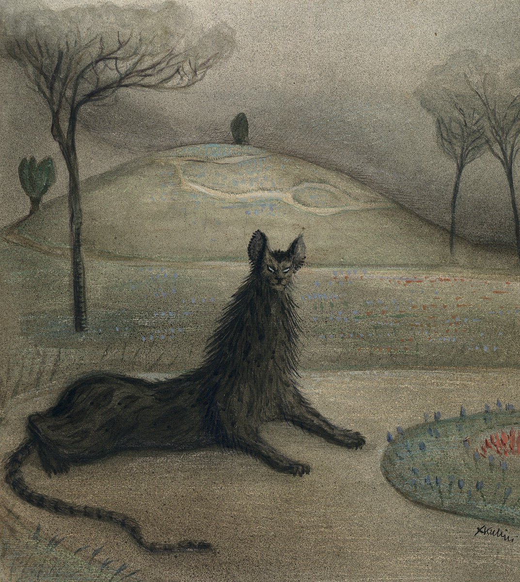 dreamerbook's tweet photo. 'Dream Animal' by Alfred Cubin, 1903.

#painting #alfredkubin https://t.co/mT7xZv9DNT
