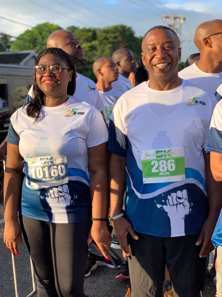 JAForJustice's tweet photo. Mayor @AndrewSwabyJA and other patrons we're out and ready this morning to race for what moves them at our #RunforRights https://t.co/acRNhpcCaz