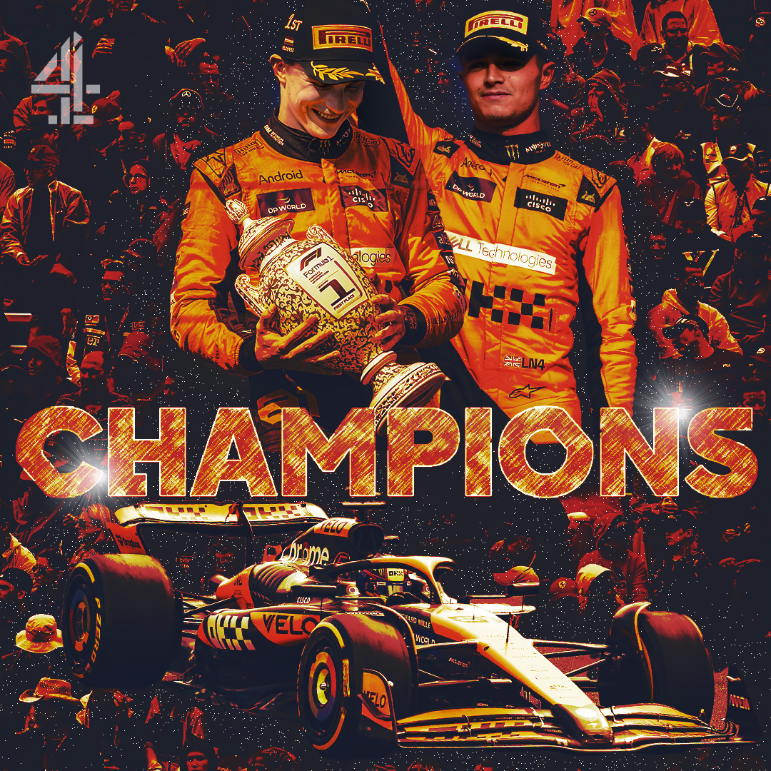 C4Sport's tweet image. Rolling back the years ⏪

McLaren are your 2024 Formula One World Constructors' Champions! 🏆

It's the team's first title since 1998 🟠

#C4F1 | #Formula1 | #AbuDhabiGP
